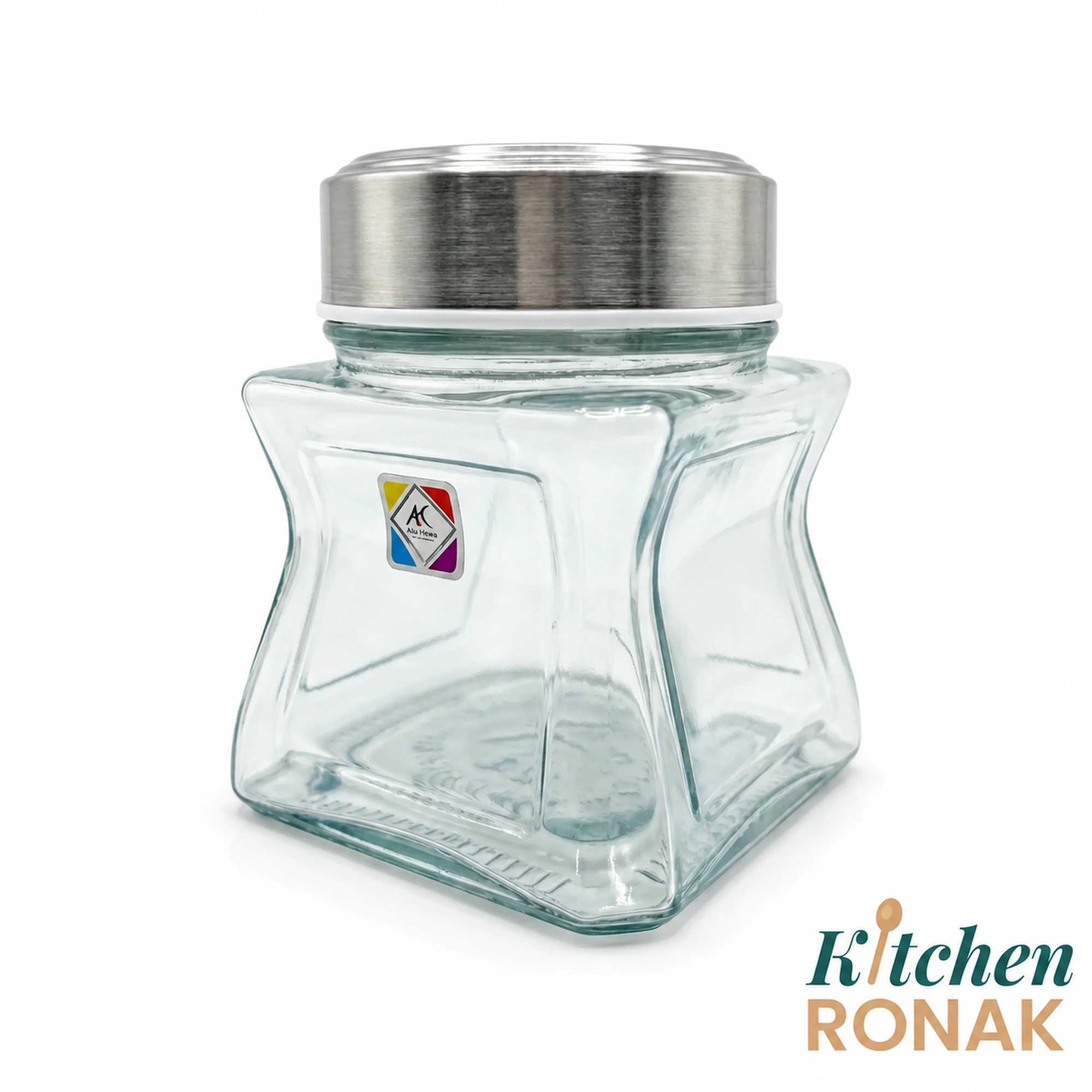 Glass Storage Jar with Metal Lid